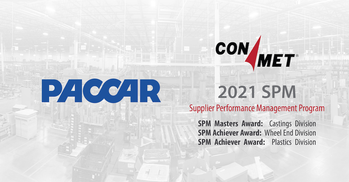 ConMet Receives 3 PACCAR Awards for 2021