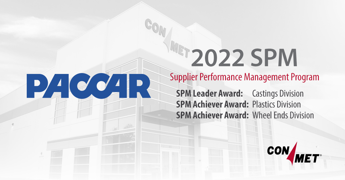 ConMet Receives PACCAR SPM Award Across Three Divisions