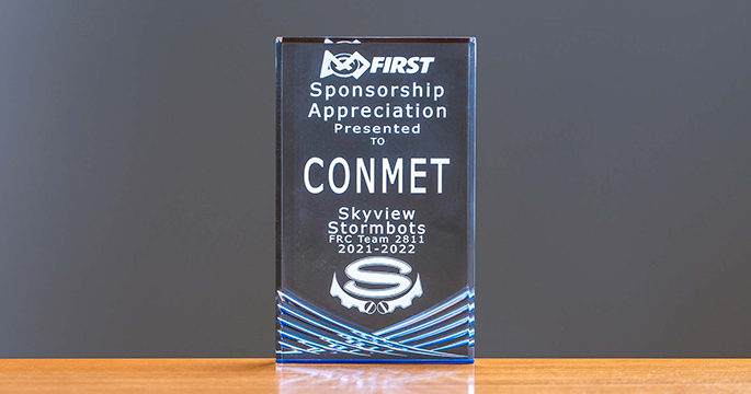 FIRST (For Inspiration and Recognition of Science and Technology) Sponsorship Appreciation Award 2021-2022